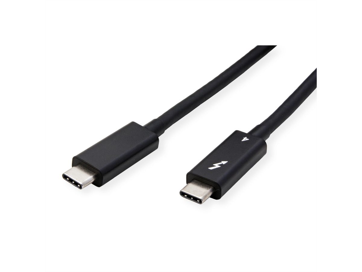 ROLINE Câble Thunderbolt™ 4 USB type C, M/M, 40Gbit/s, 100W, passif, noir, 2 m