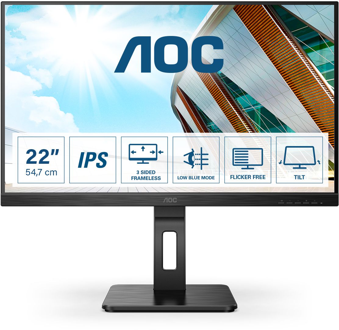 AOC 22P2Q LED display 54,6 cm (21.5") 1920 x 1080 pixels Full HD Noir ...