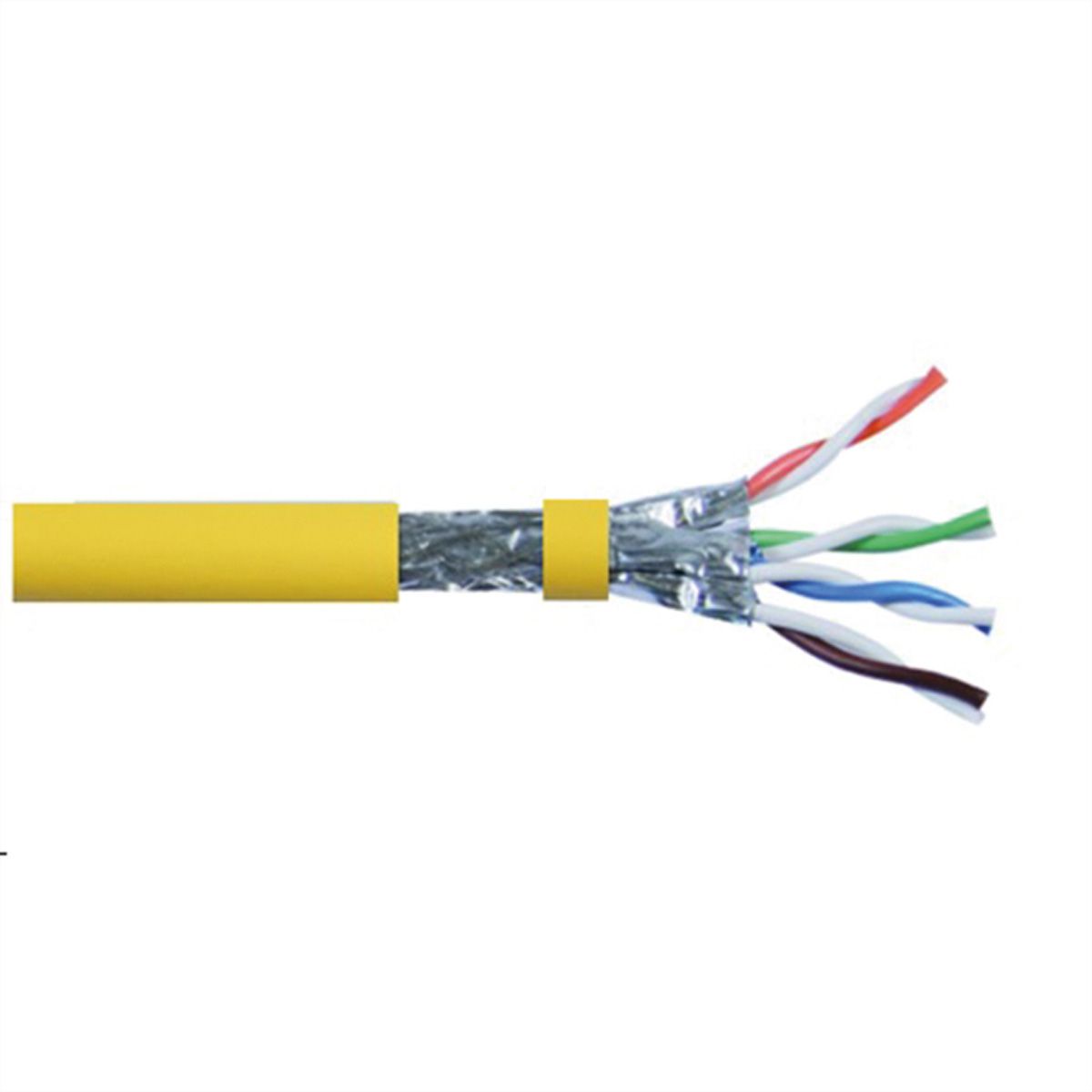 Câble Rj45 Cat 7 Blindé 100m ROLINE Câble Cat.8 (Classe I) S/FTP rigide LSOH, 100 m - SECOMP France