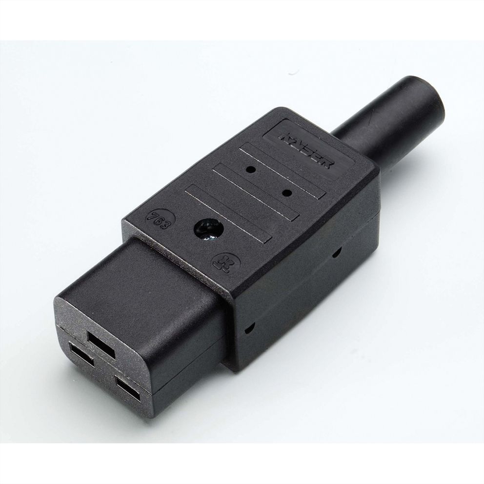 Prise IEC320 C19 16A/250VAC, noir France