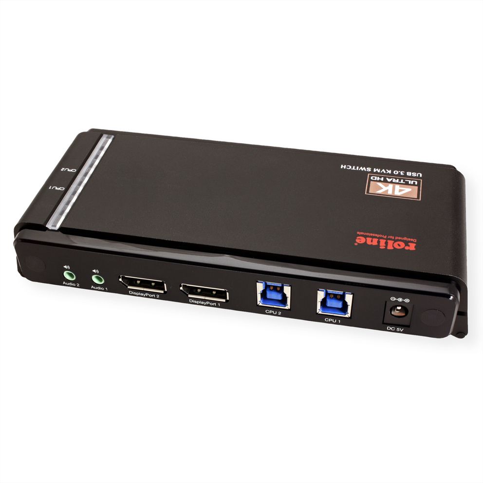 ROLINE Switch KVM DisplayPort, 1 Utilisateur 2PCs France