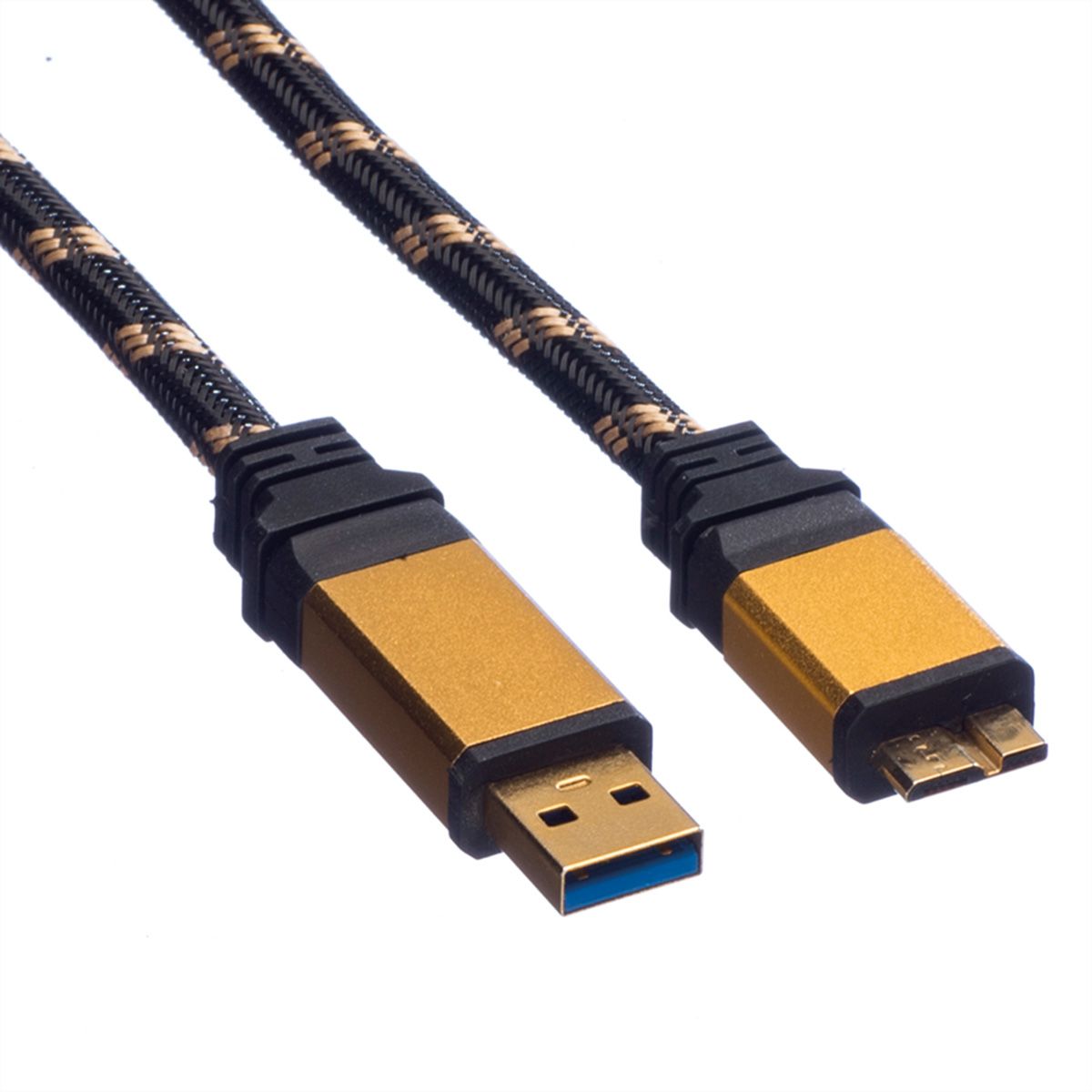 ROLINE GOLD Câble USB 3.2 Gen 1, type AMicro B, M/M, 0,8 m France