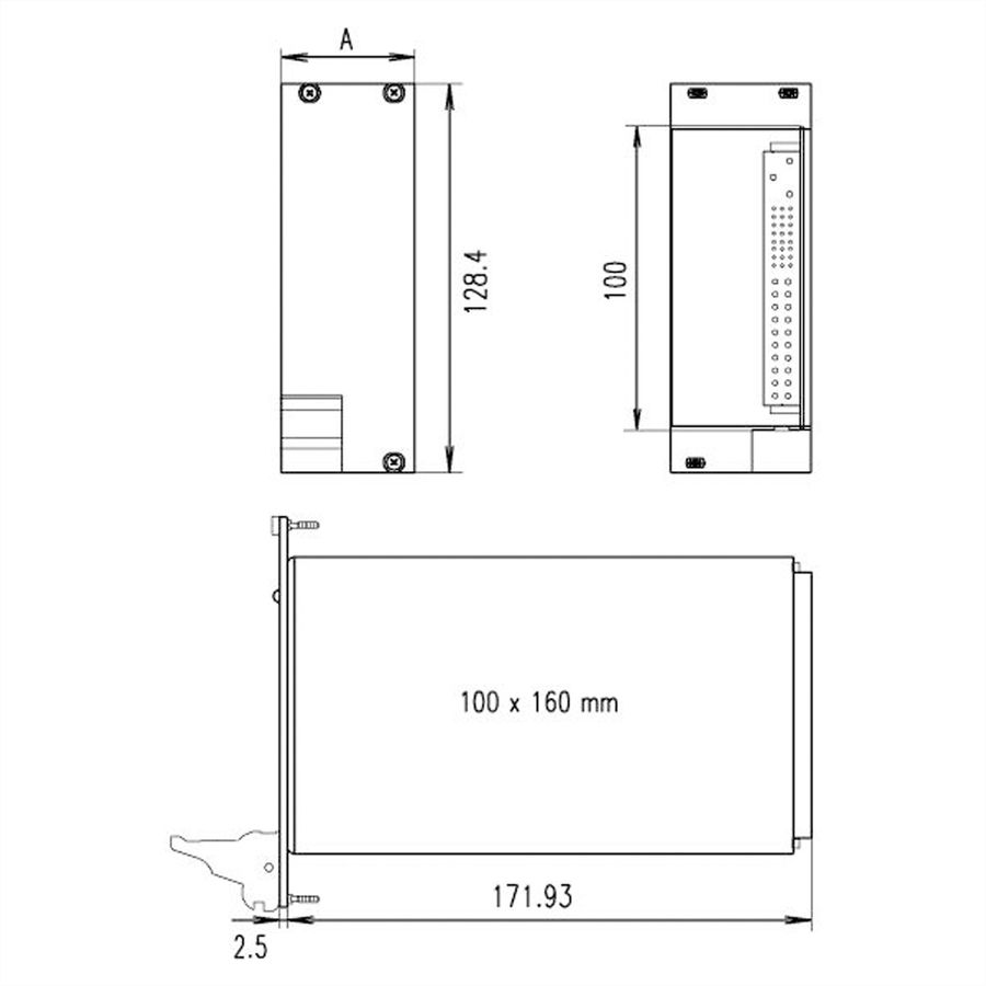 SCHROFF PSU 19" pour CompactPCI, DC/DC, 3 U, 8 HP