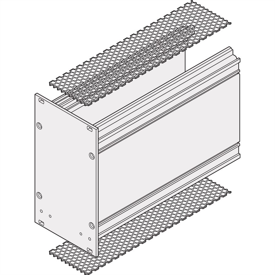 Plaque de recouvrement de l'unité enfichable SCHROFF, avec perforation, 10 HP, 167 mm