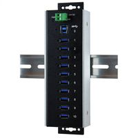 EXSYS EX-1110HMVS-WT Hub USB 3.2 Gen1 à 10 ports, protection de surtension