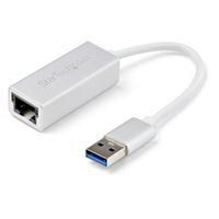 StarTech.com Adaptateur Réseau USB 3.0 vers Gigabit - Argent - Design Élégant en Aluminium pour MacBook, Chromebook ou Tablette - Support de Pilote Natif