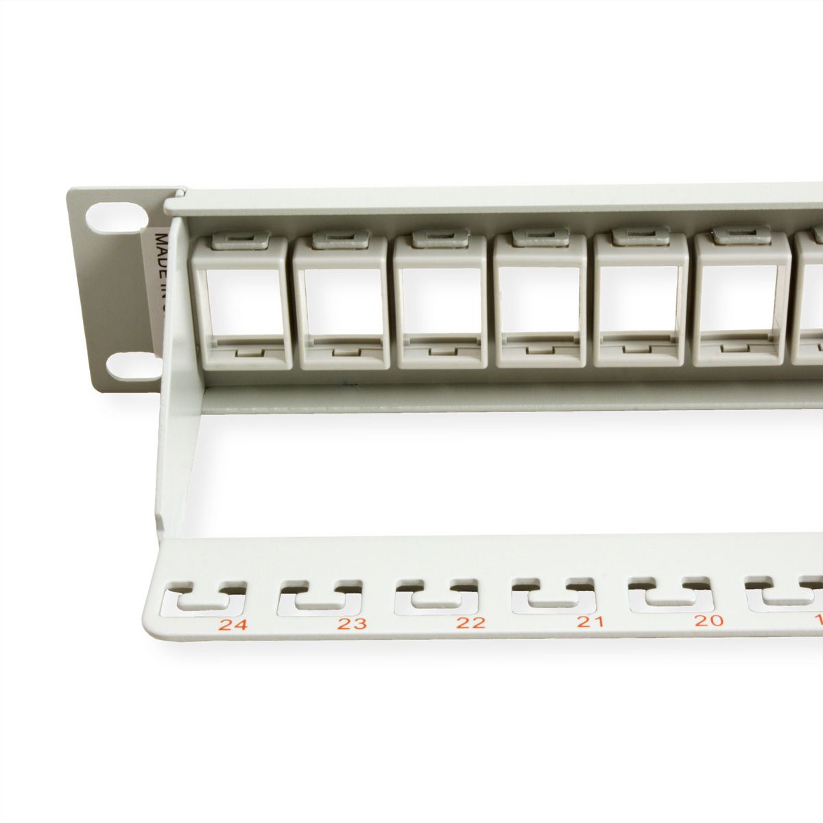 ROLINE Panneau de brassage 19" pour Keystones 24 ports, non-blindé, gris