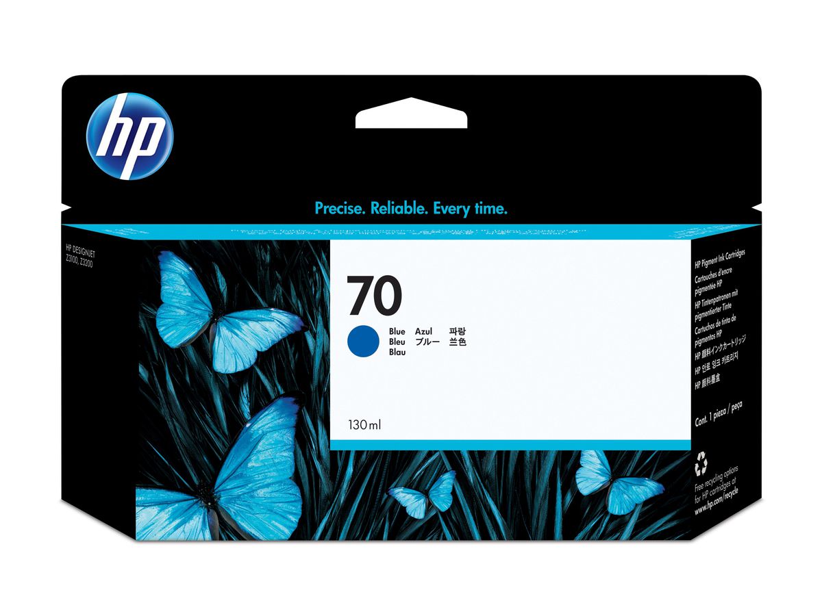 HP 70 cartouche d'encre bleue 130 ml