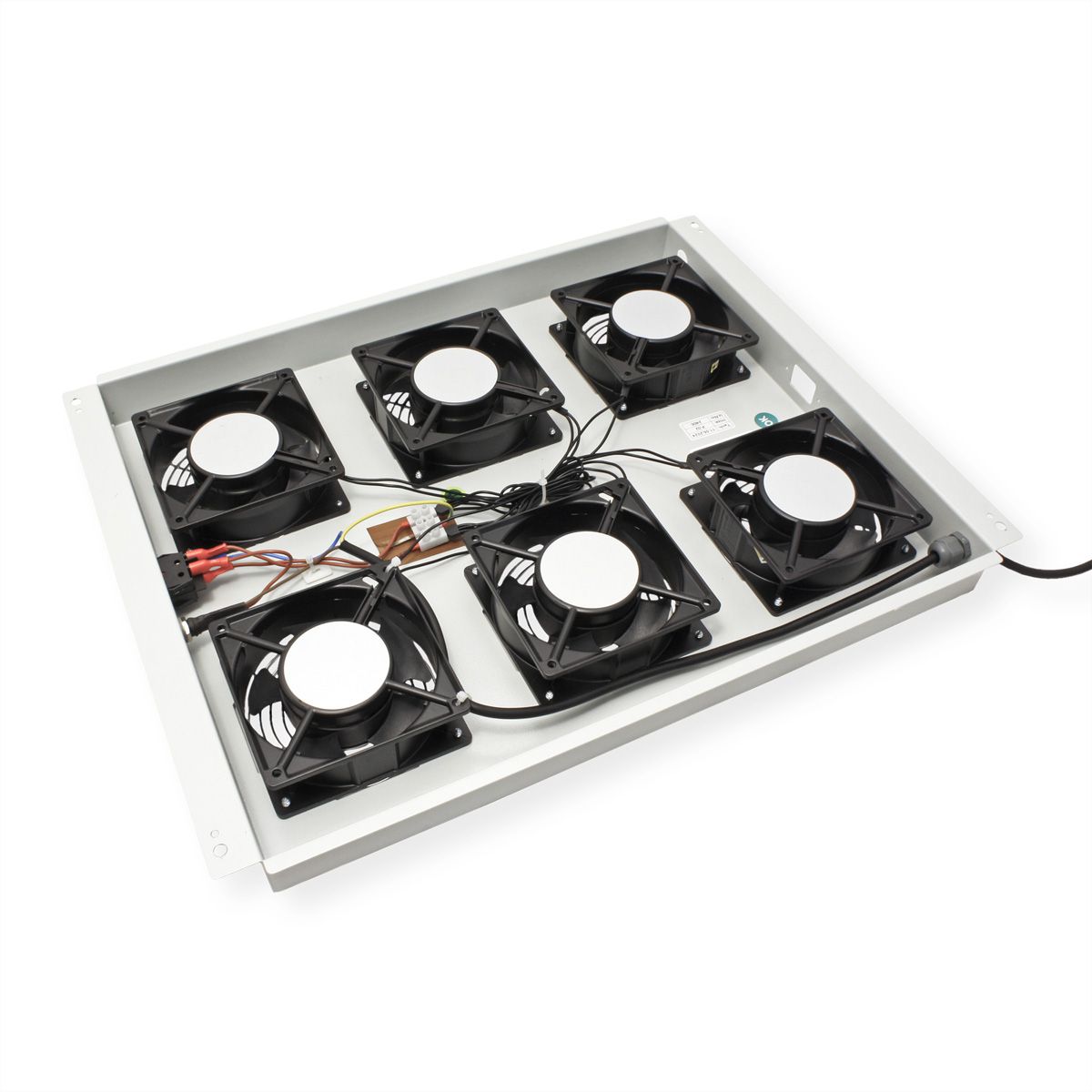 ROLINE 19" Unité de ventilation de toit, 6 ventilateurs, ON/OFF, pour baie serveur par série, gris