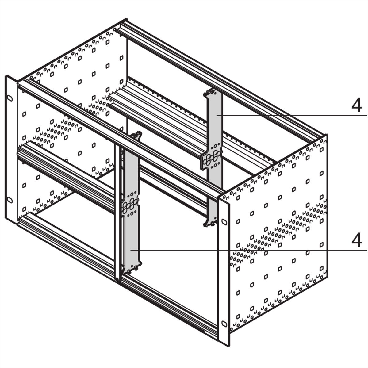 Profilé de fractionnement SCHROFF 6 U pour montage combiné
