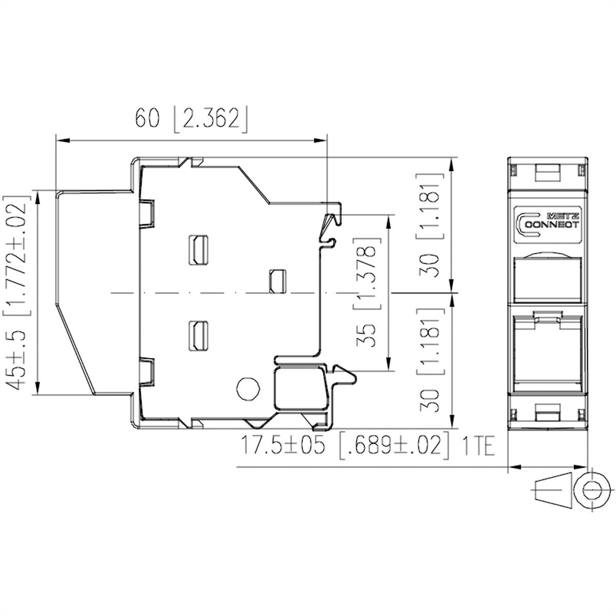 METZ CONNECT  REGplus IP20 C6Amodul 180°M