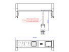 BACHMANN DESK2 white 2xUTE 1xinterrupteur 1xCM 0,2m GST18 RAL9010