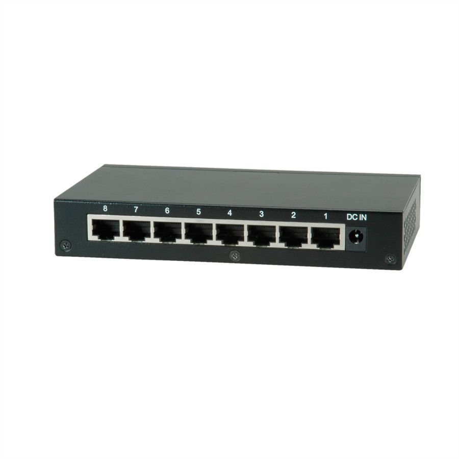 ROLINE Switch Gigabit, 8x RJ-45, non administrable