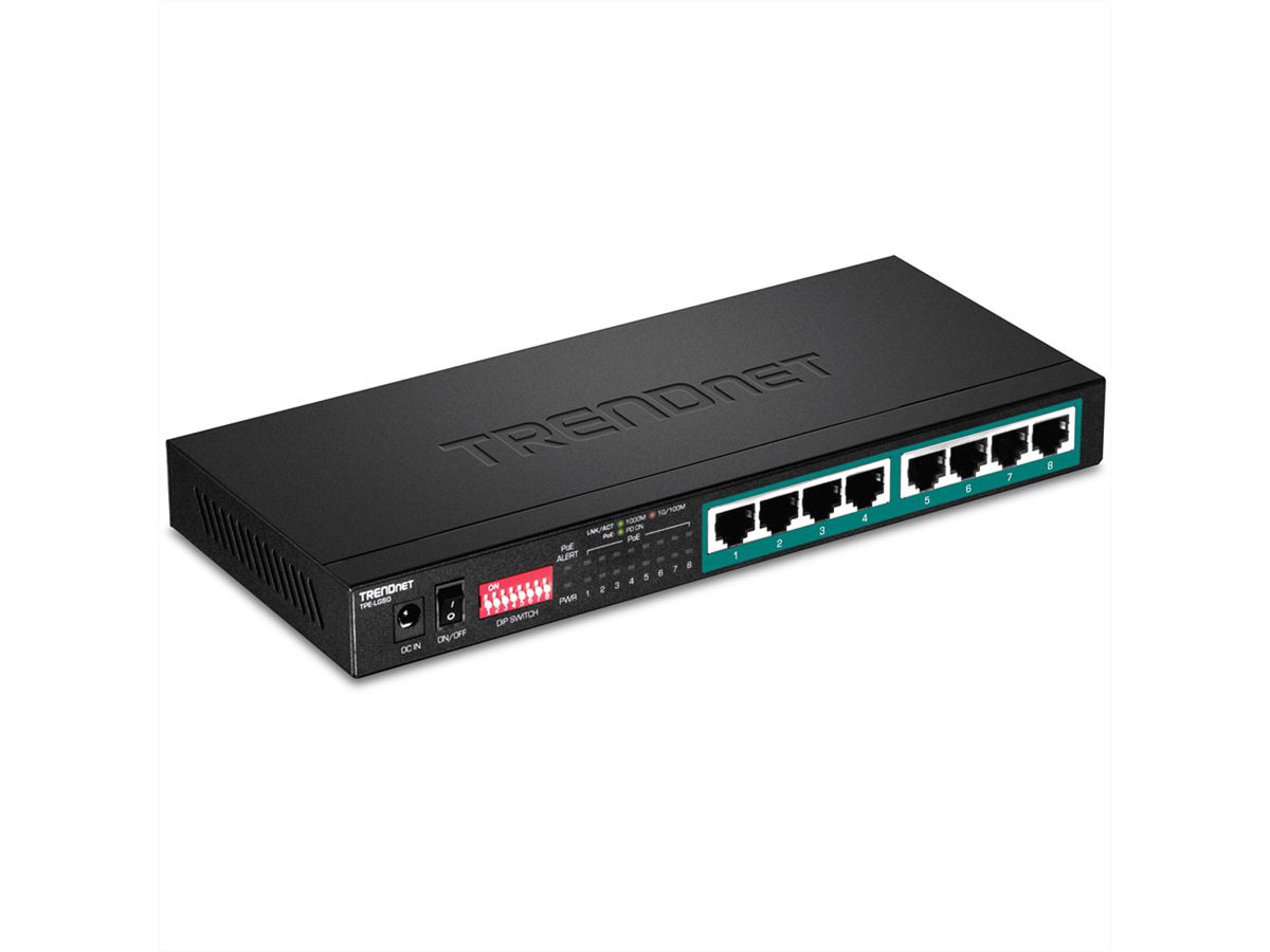 TRENDnet TPE-LG80 Switch PoE+ longue portée Gigabit à 8 ports