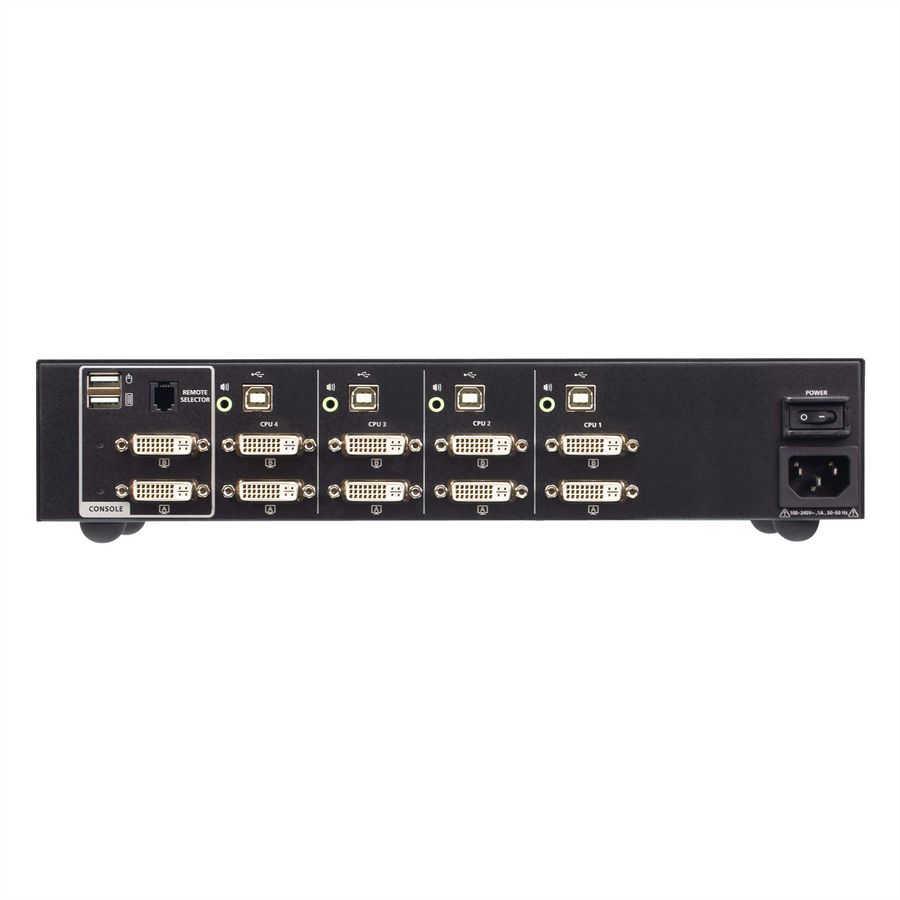 ATEN CS1144D4 Commutateur KVM sécurisé DVI à 4 ports USB et double affichage