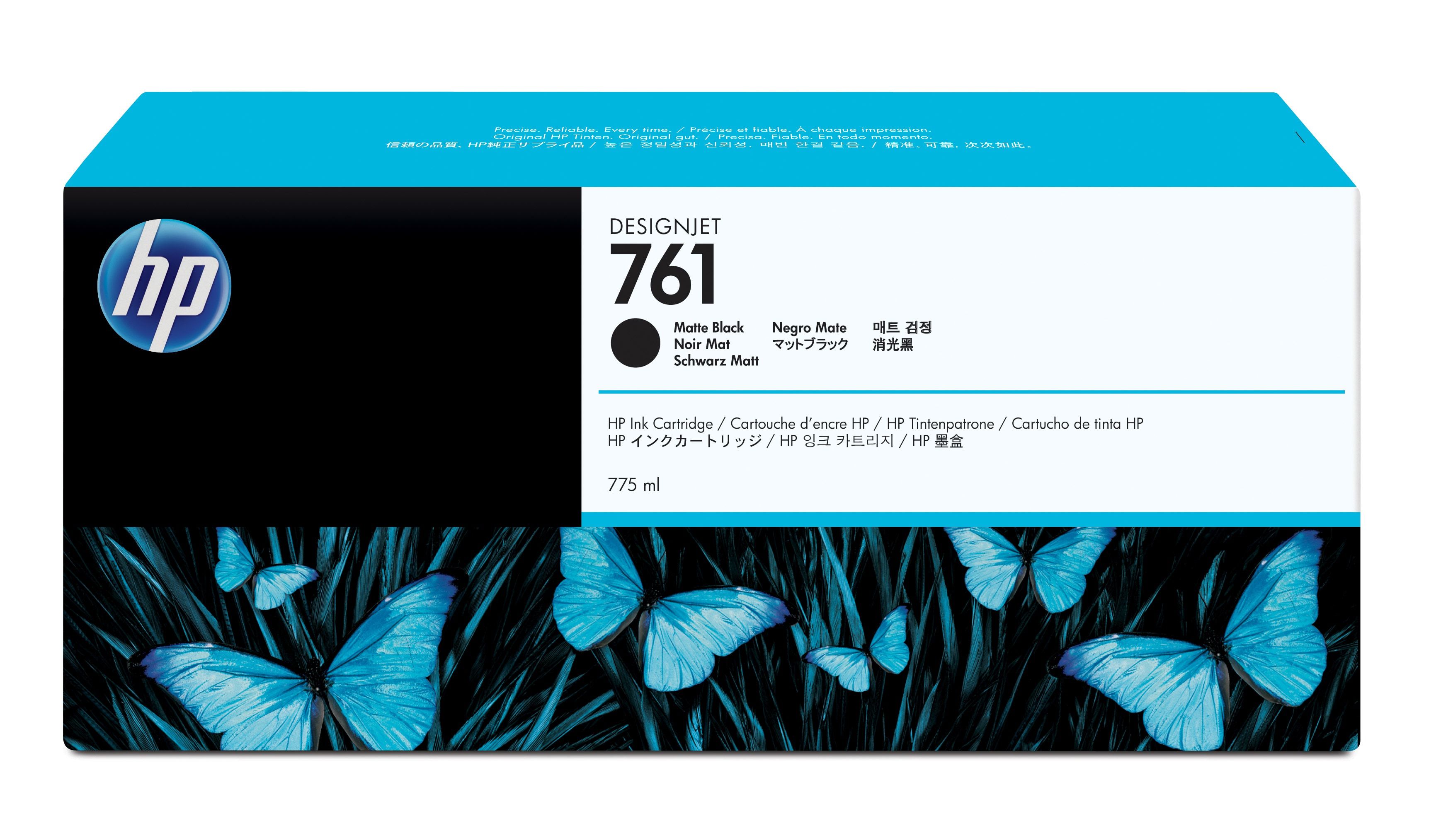 HP 761 cartouche d'encre DesignJet noir mat, 775 ml