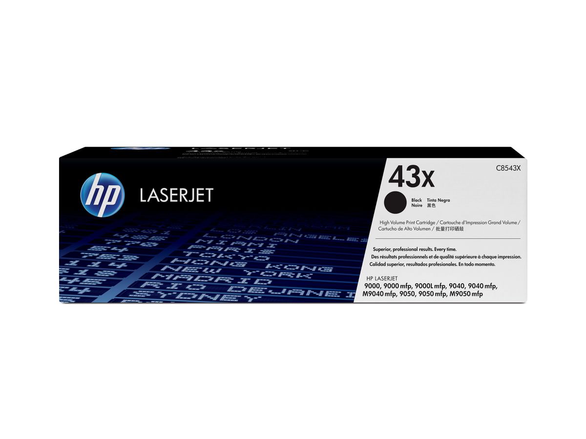 HP 43X toner LaserJet noir grande capacité authentique