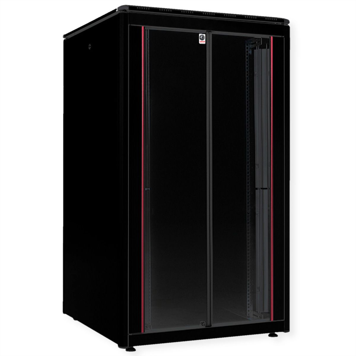 ROLINE 19" Baie réseau Pro 26U, 800x800 LxP Porte verre noir