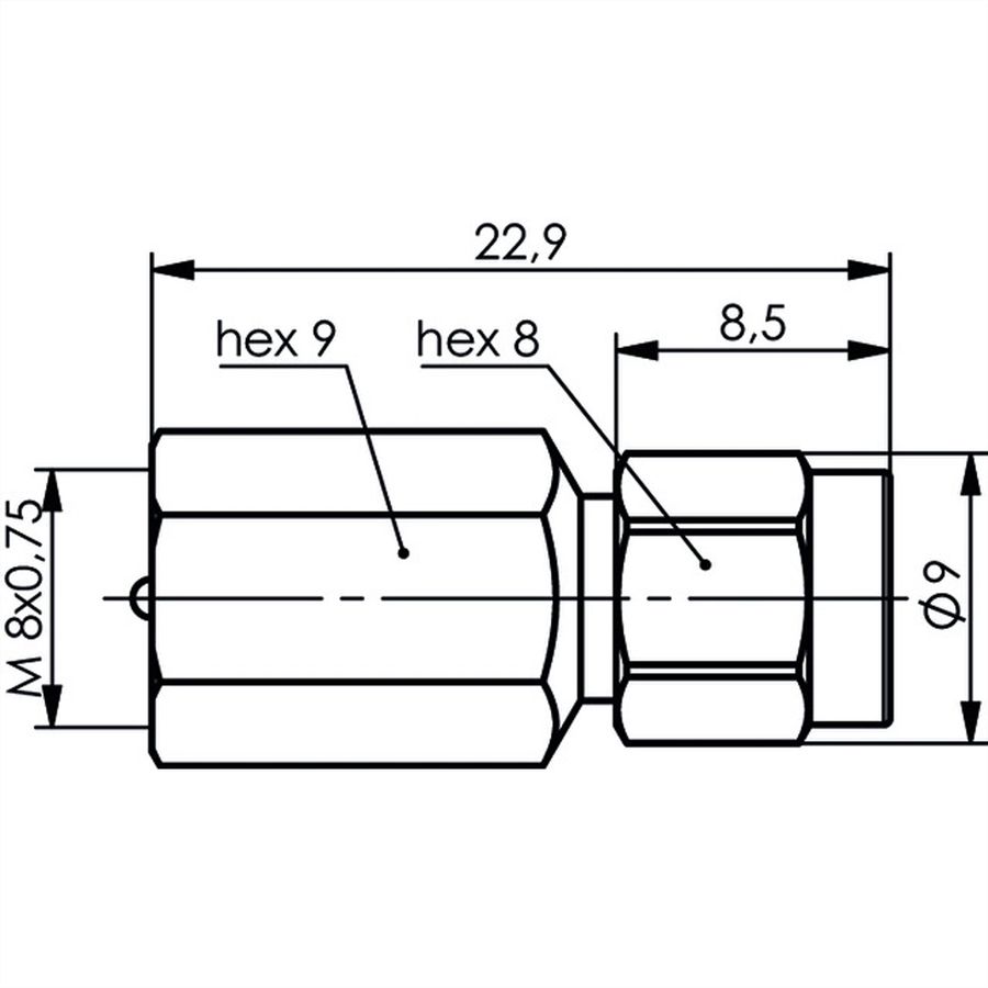 TELEGÄRTNER Adaptateur FME mâle / SMA mâle