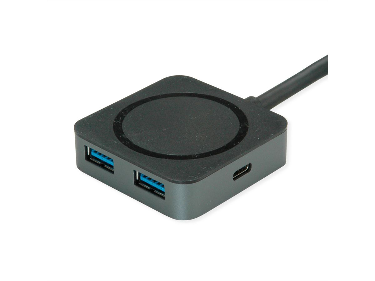 VALUE Hub USB 3.2 Gen 2, 4 ports (2x A+ 2x C) avec câble prolongateur, 3 m