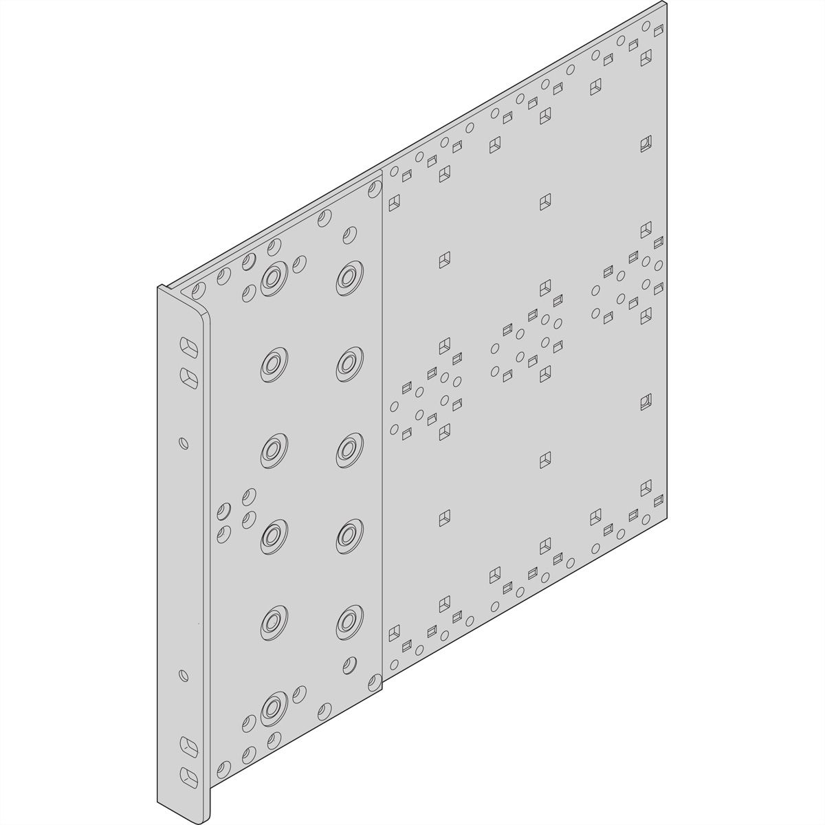SCHROFF EuropacPRO Panneau latéral pour joint textile, Type R, 6 U, 275 mm