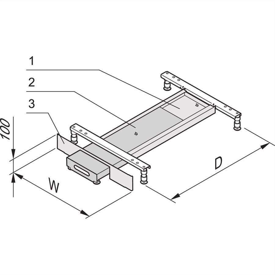 Protection télescopique contre le renversement SCHROFF Varistar, 800W 900D, RAL 7021