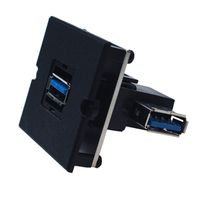 BACHMANN Cadre 1xUSB 3.0, Sortie sur côté à 90°