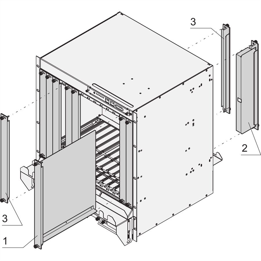 Panneau de remplissage AdvancedTCA SCHROFF, sans déflecteur d'air, 8 U, 6 HP, SSt