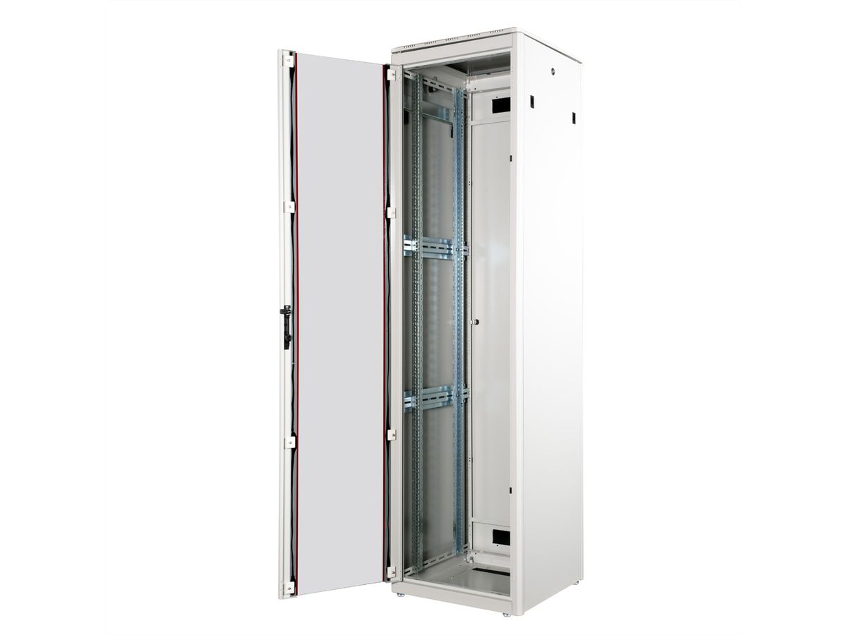 ROLINE 19" Baie réseau Pro 47U, 600x600 LxP Porte verre gris