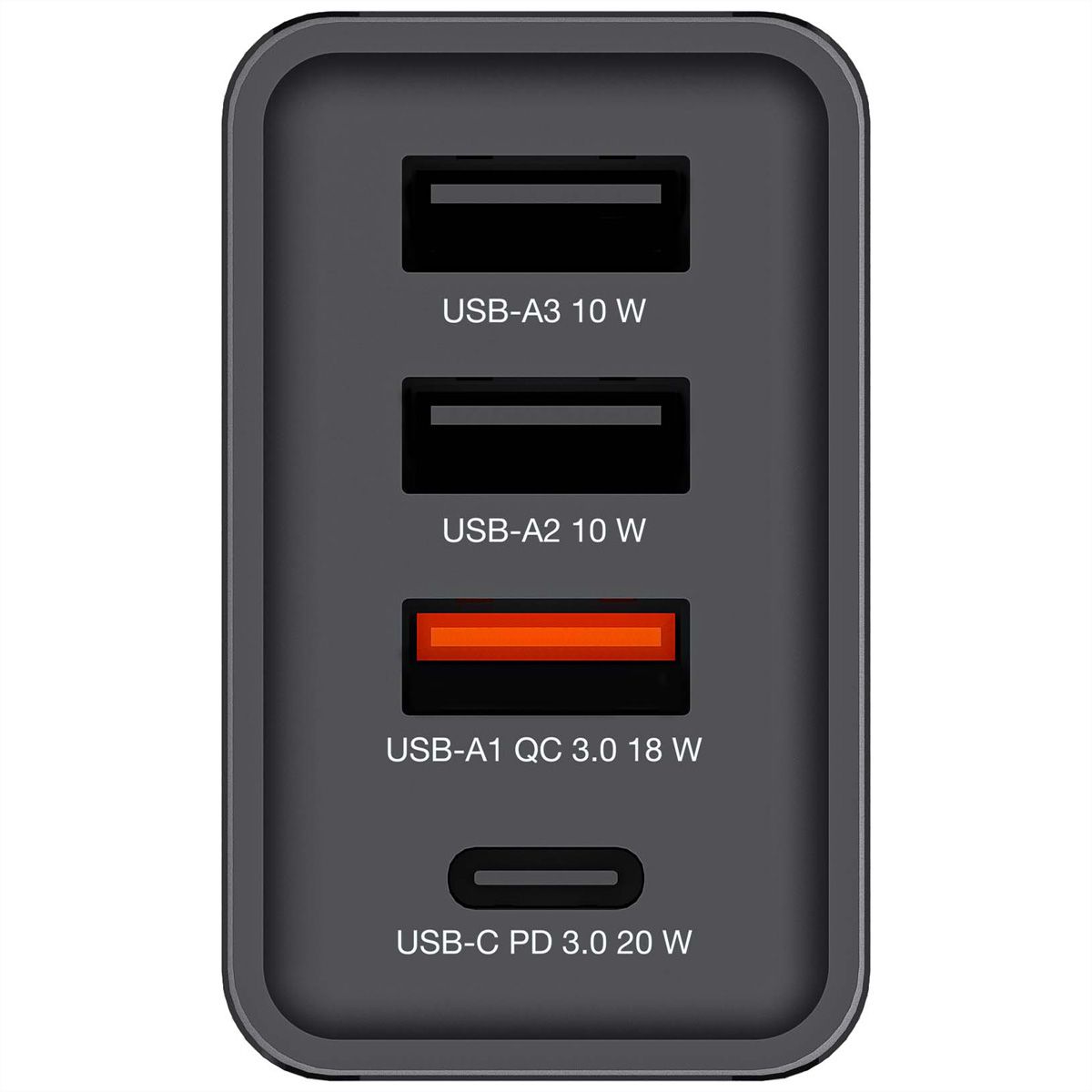 VERBATIM Chargeur USB mural 4 ports 30 W noir