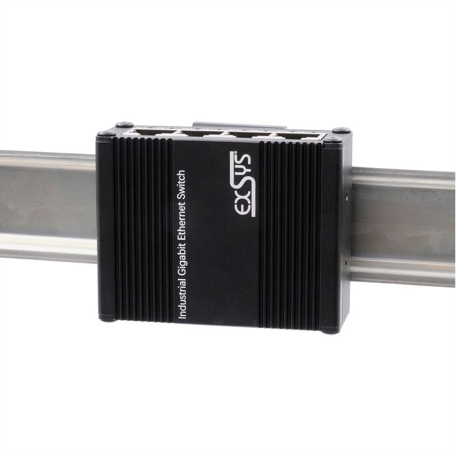 EXSYS EX-62021 Micro-switch Gigabit industriel à 5 ports, non géré, alimentation USB-C
