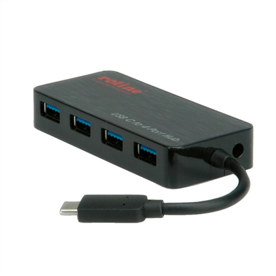 ROLINE Hub USB 3.2 Gen 1, 4 ports, prise type C