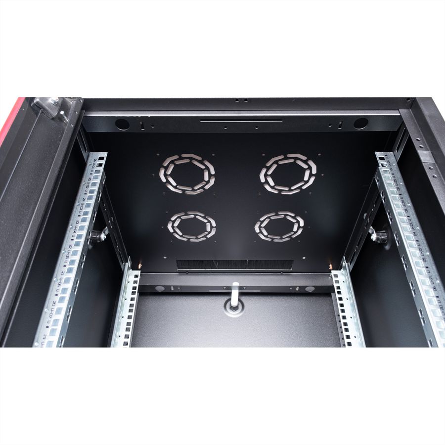 ROLINE 19" Baie réseau Basic 26U, 600x800 LxP Porte verre noir