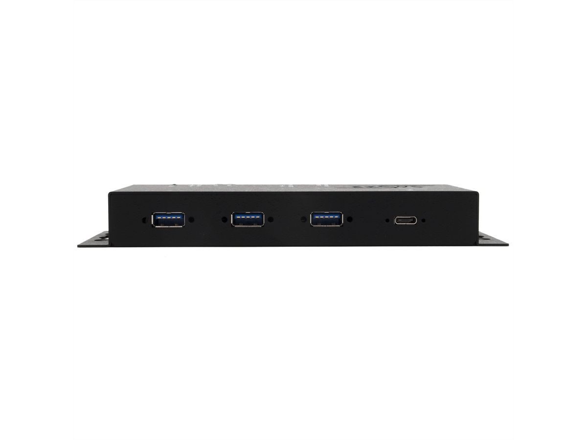 EXSYS EX-1191HMVS-PD Hub métallique USB 3.2 Gen 1 à 4 ports, avec recharge USB-PD