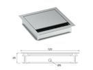 BACHMANN LOOP SQUARE Passe-câbles, Aluminium