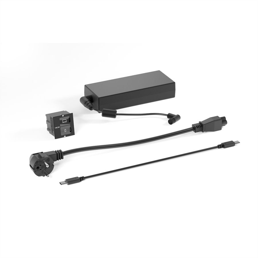 BACHMANN Module Custom USB Chargeur C/C/C, avec adaptateur secteur