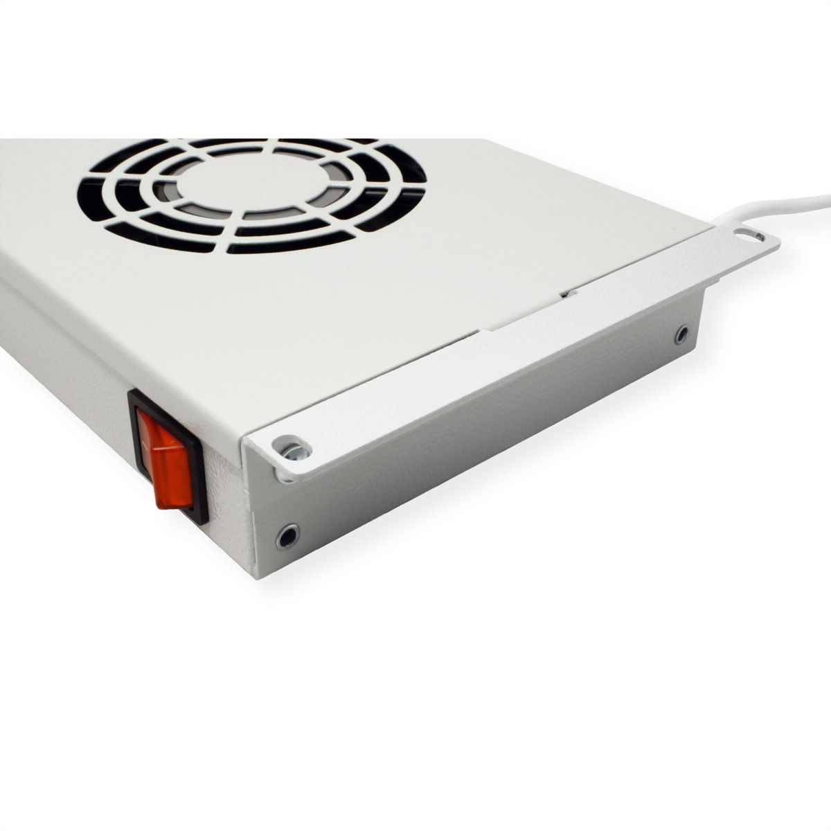 ROLINE 19" Unité de ventilation, 2 ventilateurs, Thermostat gris