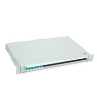 TELEGÄRTNER BASIS V Panneau FO avec coupleurs, 6x LC Duplex, turquoise, OM3