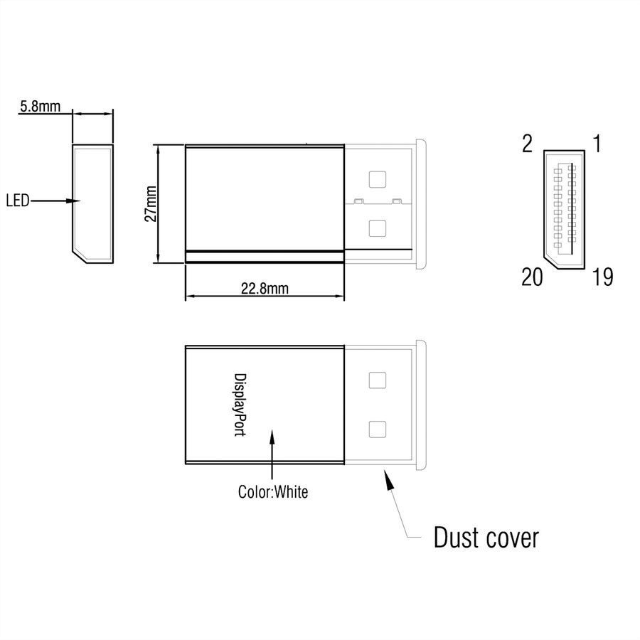 VALUE Adaptateur Display, émulateur DP virtuel (EDID), 4K