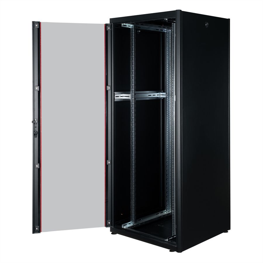 ROLINE 19" Baie réseau Basic 42U, 800x800 LxP Porte verre noir
