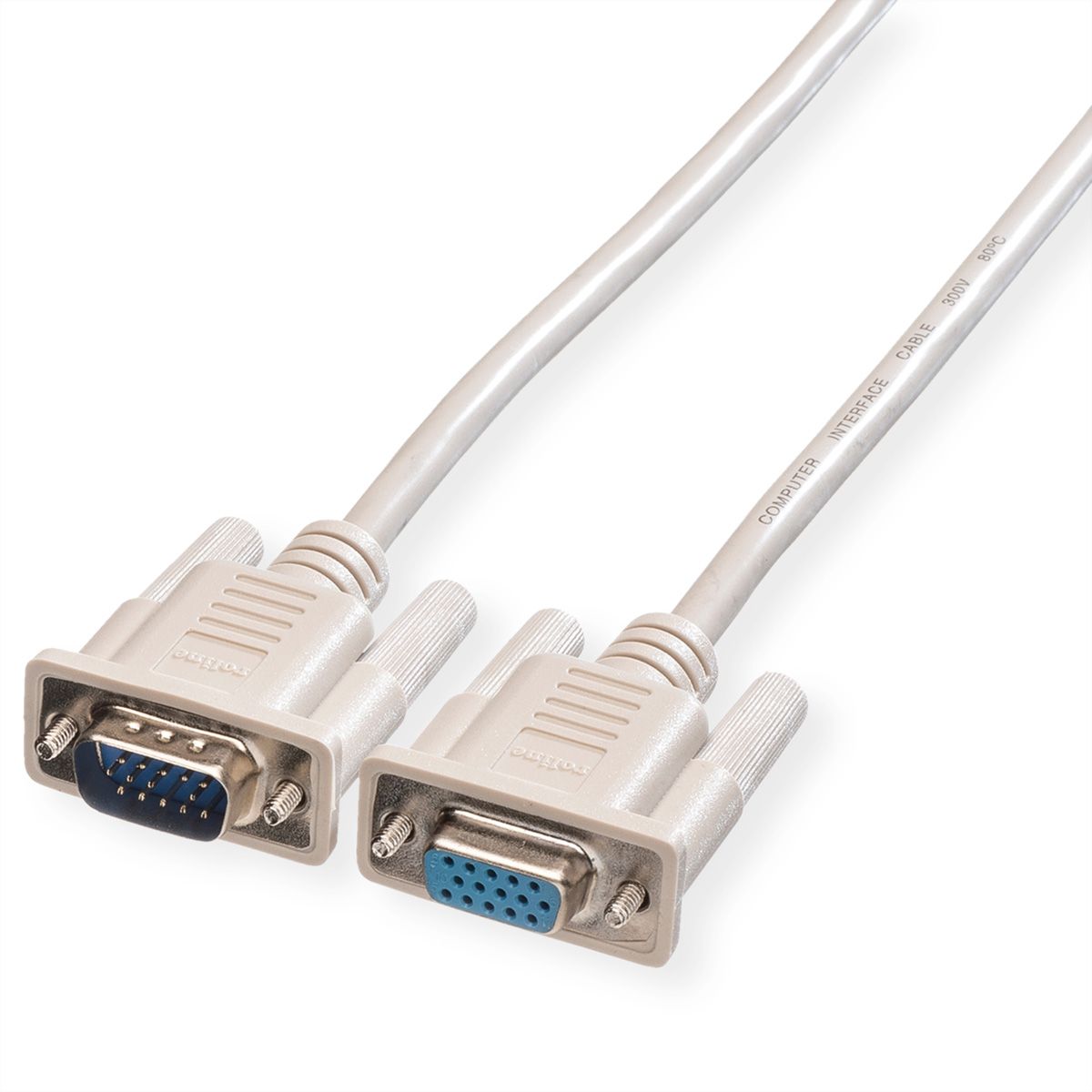 ROLINE VGA Câble pour écran HD15 F - HD15 M A-B, 3 m