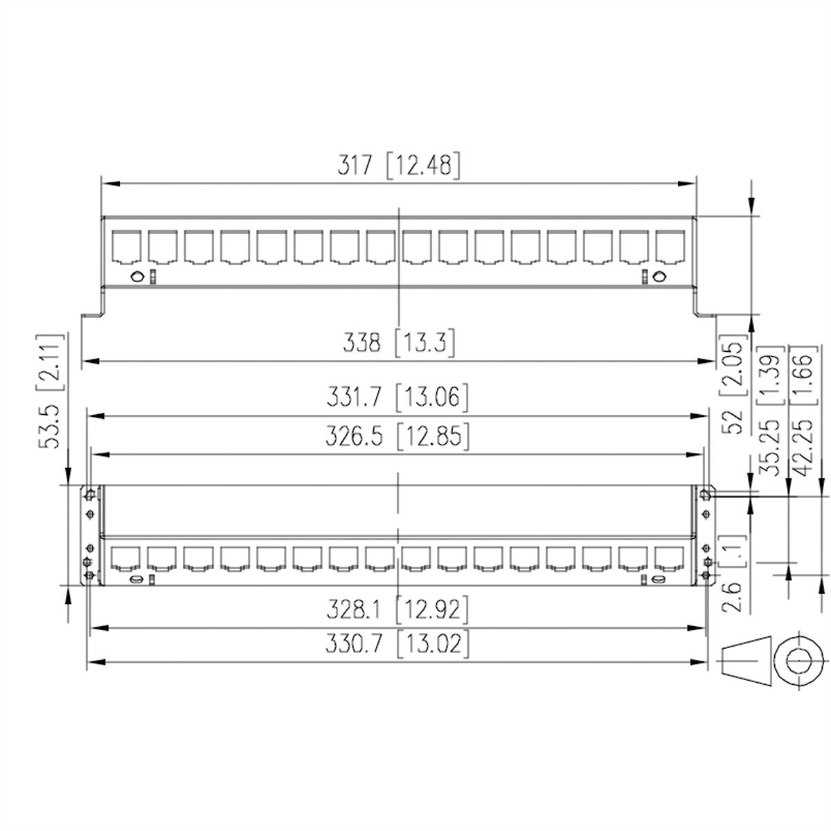 METZ CONNECT SmartConnect Patchpanel 16 ports module MC