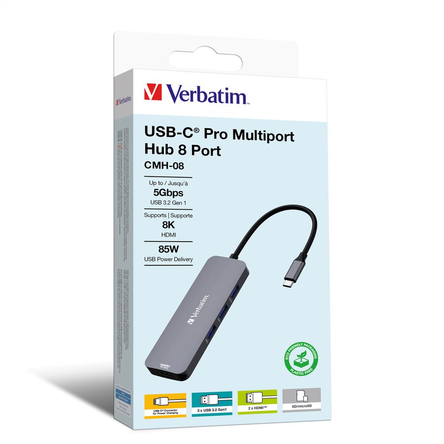 VERBATIM CMH-08 Hub Pro Multiports USB-C