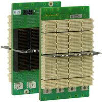Carte-mère série CPCI SCHROFF, 3 U, 4 slots, System Slot Left, Full-Mesh, avec RIO