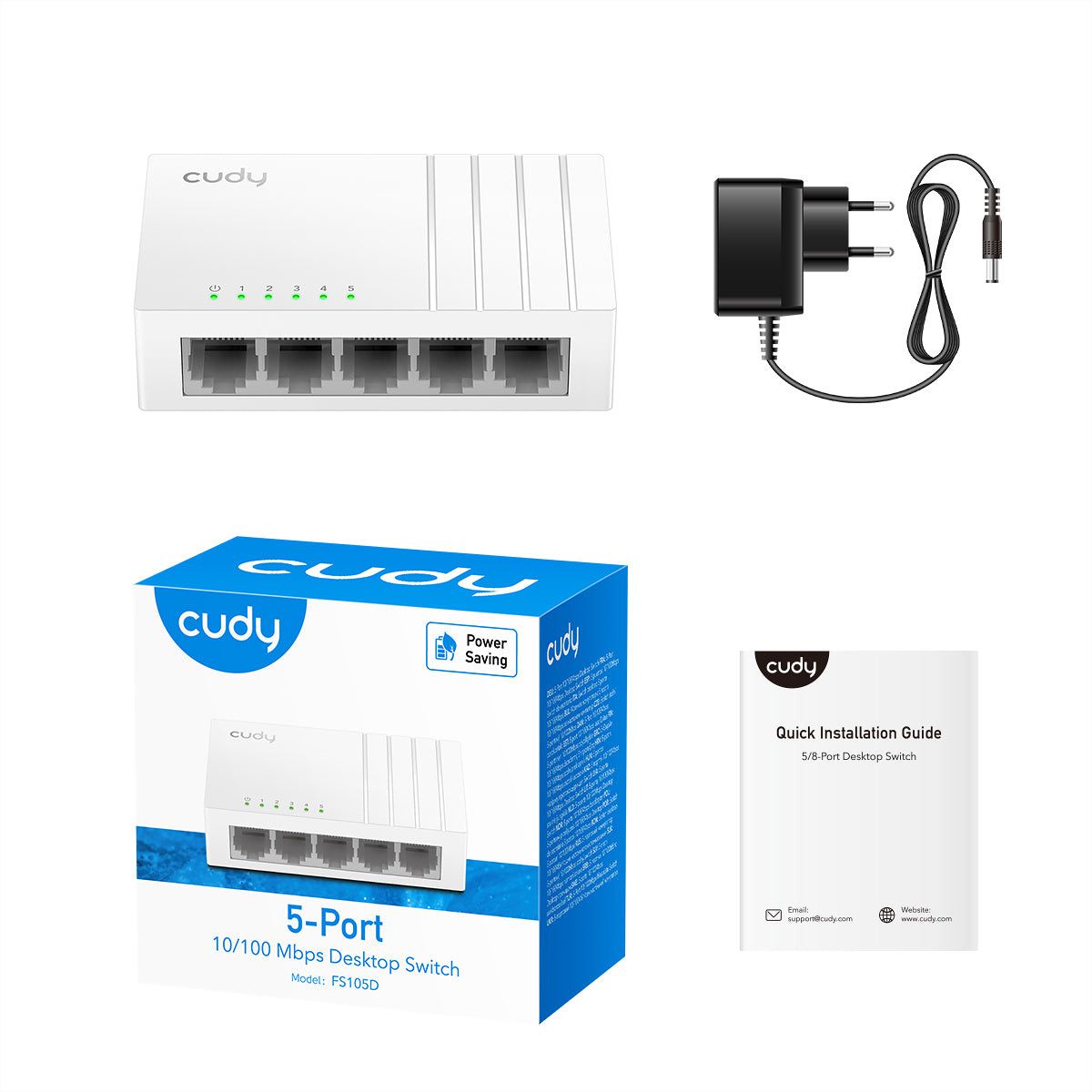 CUDY FS105D Switch 5 ports 10/100 Mbps bureau