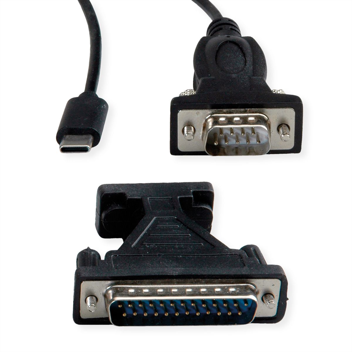 VALUE Convertisseur USB / Série, Type C - RS232, noir, 1,8 m