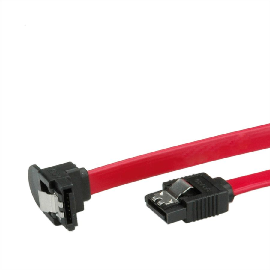 ROLINE Câble SATA 6.0 Gbit/s interne avec attache, coudé, 1 m
