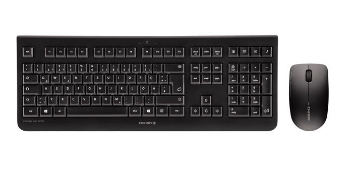 CHERRY DW3000 Ensemble clavier/souris sans fil, noir