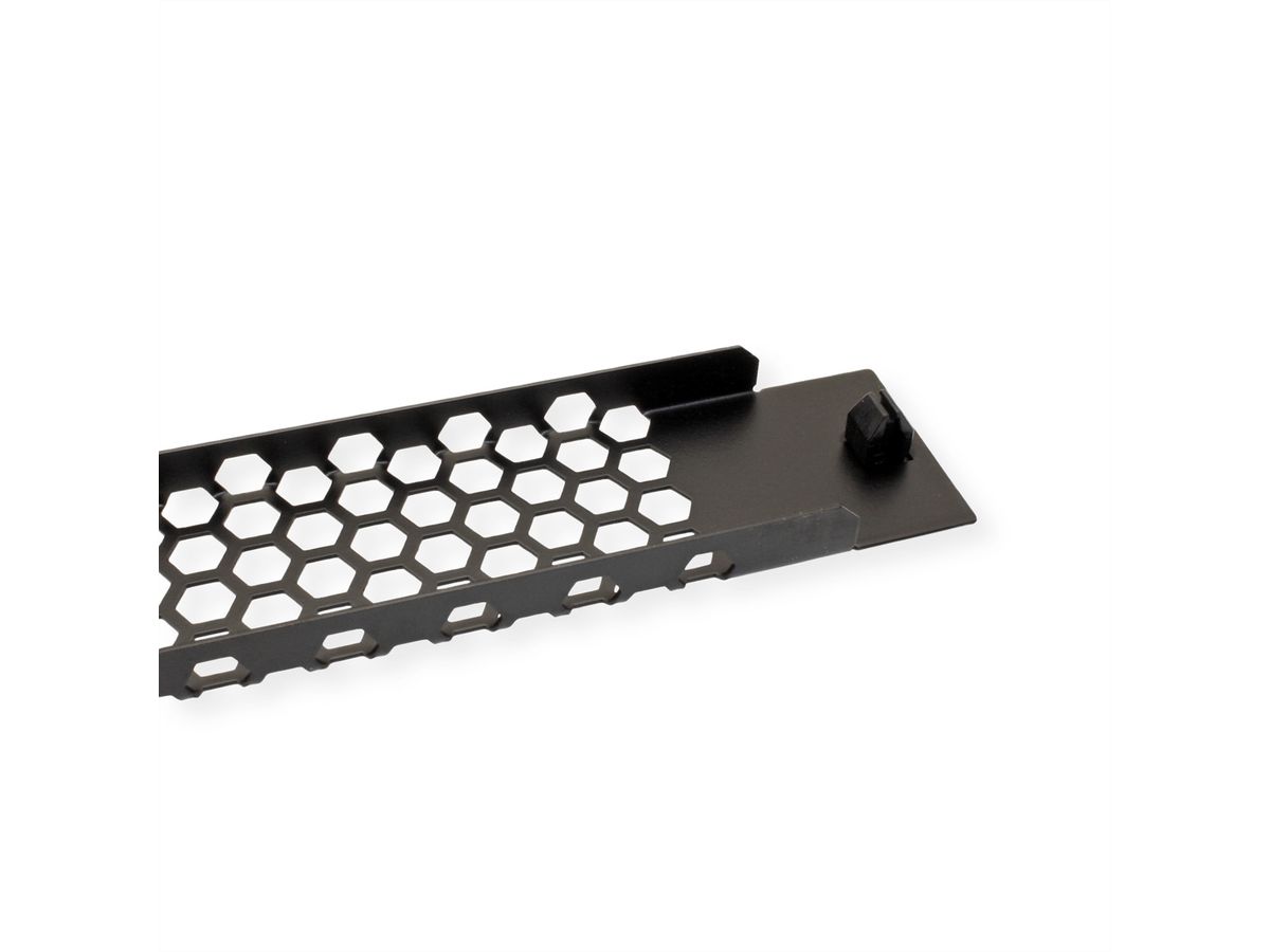 VALUE Cache d'aération 19" Snap-in, 1 UH, noir