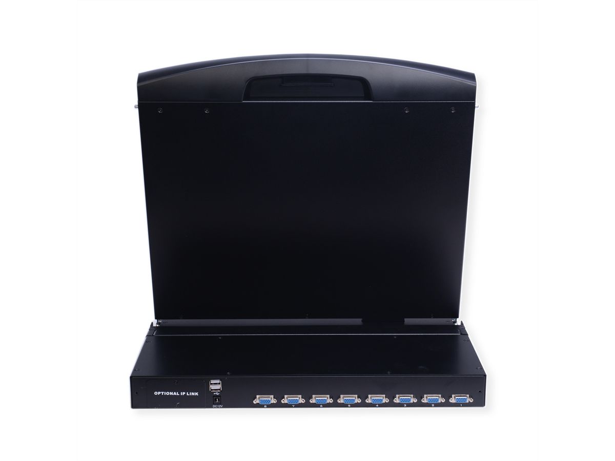 VALUE Switch KVM 19", 8 ports, 48 cm (19") TFT (16:9), VGA, USB, clavier Français